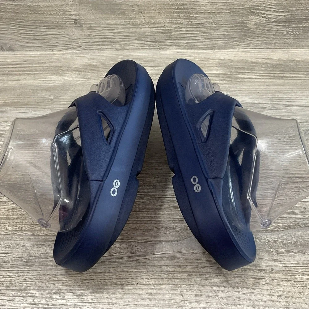 OOFOS Original Recovery Sandals Mens 8 Womens 10 Flip Flop Thong Shoes Blue